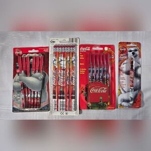 Coca Cola Red Branded Pens and Pencils Set